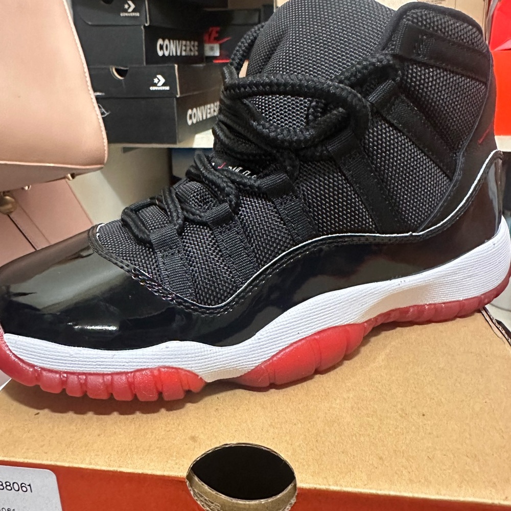 Jordan Black and Red Women's Sneakers